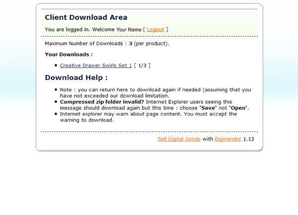 Digivendor client download area  ordering link.