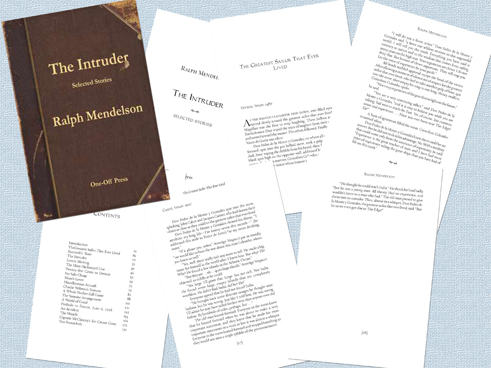 The Intruder cover and layout, designed by 12/14.