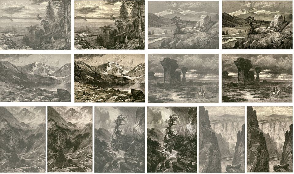 Thomas Moran before and after comparisons
